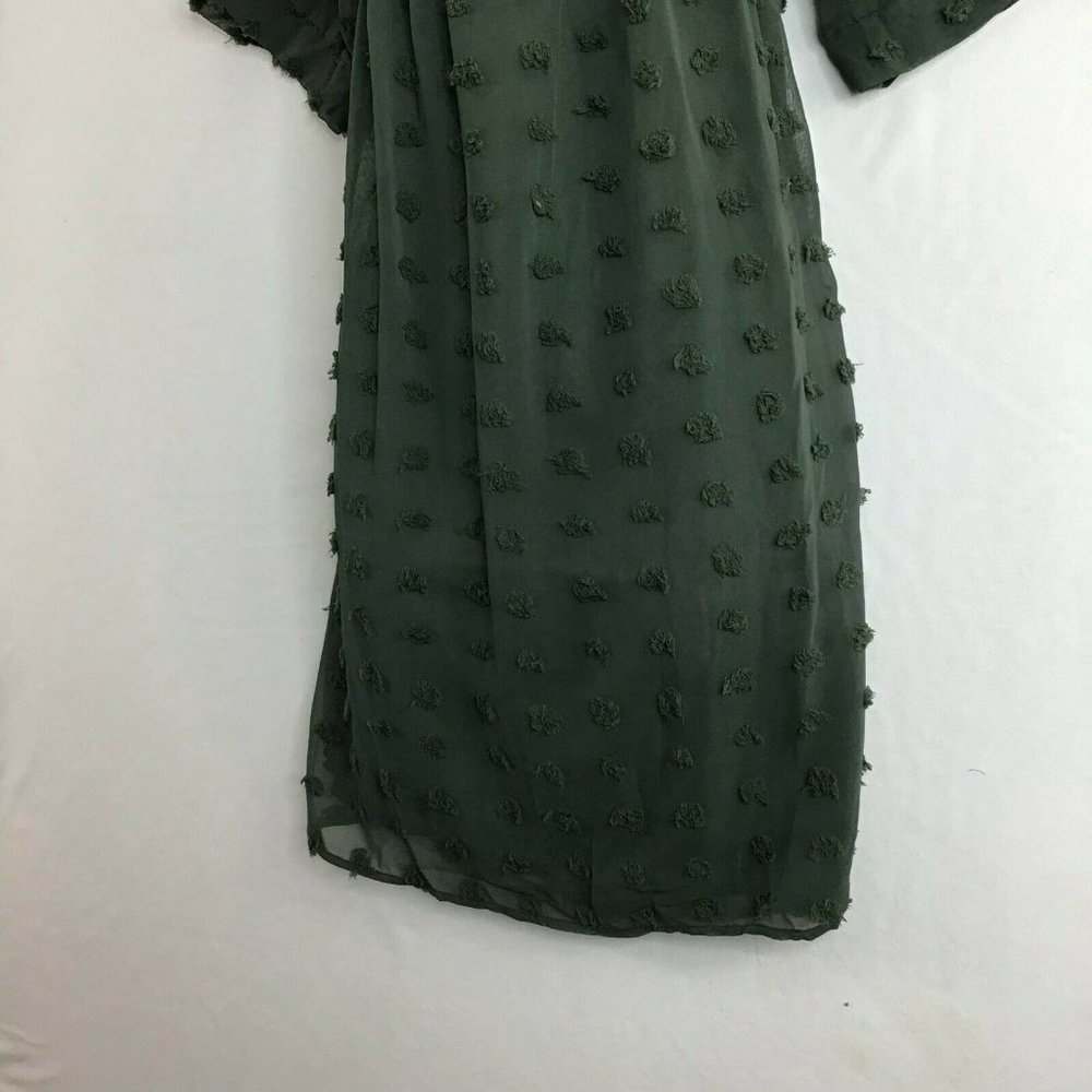 Sucrefas Women's Green Floral V Neck Short Sleeve Casual Tunic Top Size M - Picture 4 of 12